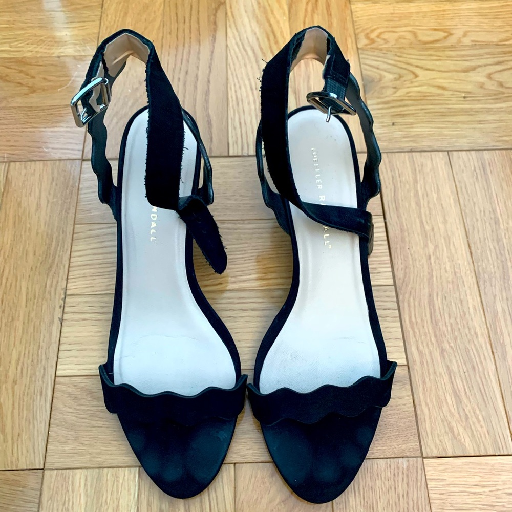 Loeffler Randall Black Scalloped Sandals